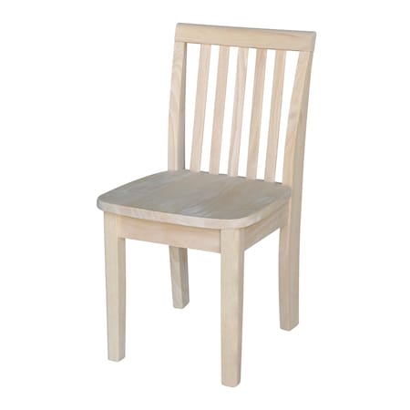 International Concepts Rectangle Set of 2 Mission Juvenile Chairs, 13 in W, 16 in L, 26 in H, Wood, Unfinished 263P